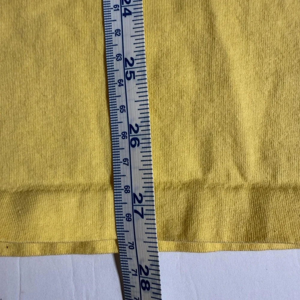 POLO Ralph Lauren Bright Yellow Men's Cotton Large Short Sleeve Tee. Purple Logo